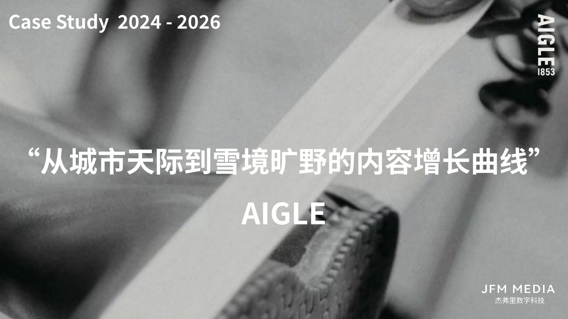 AIGLE 案例封面 · 从城市天际到雪境旷野的内容增长曲线