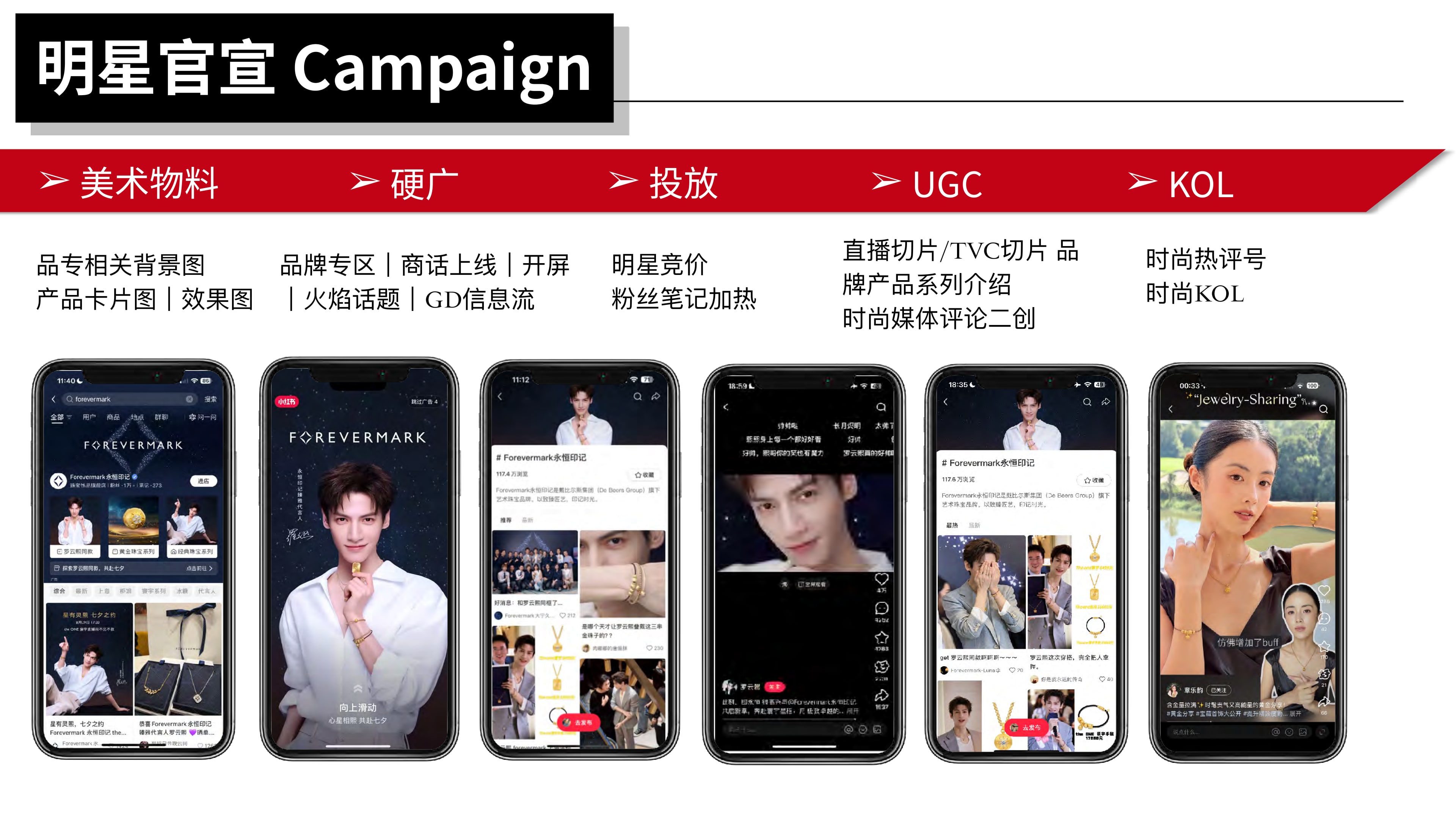Credential 第8页 · 明星官宣 Campaign 投放与内容矩阵
