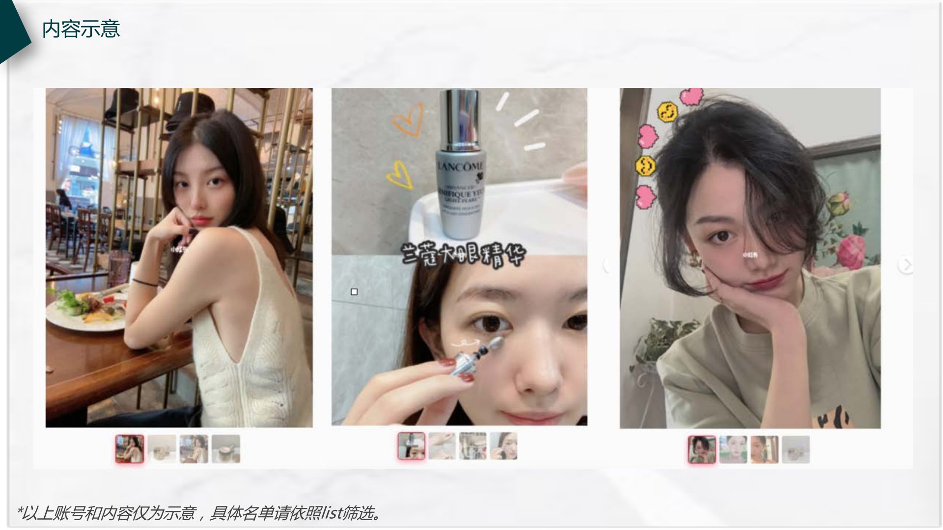 Ceramic lipstick KOC content examples