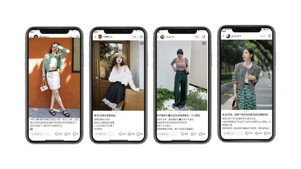 Xiaohongshu seeding · knit cardigans and commute OOTD matrix